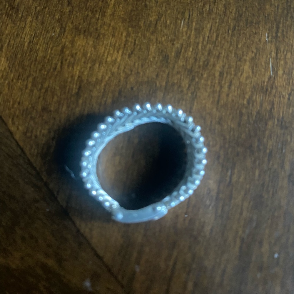 Elegant Silver Beaded Ring